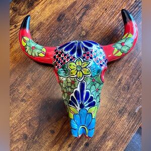 Hand painted ceramic skull